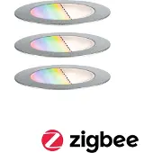 Paulmann Plug & Shine: Juego de 3 focos LED empotrables para suelo