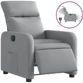 Sonstiges Sillón reclinable eléctrico tela gris claro