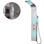 Syfax Sistema de panel de ducha acero inoxidable curvo