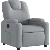 Syfax Sillón reclinable de tela gris claro