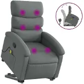 Sonstiges Silla de masaje reclinable de pie de tela gris oscuro