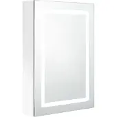 Syfax Armario de baño con espejo LED blanco brillante 50x13x70 cm