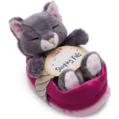 Nici Gato Durmiendo En Cesta De Peluche 12 Cm