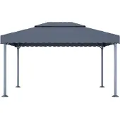 Syfax Cenador gris antracita aluminio 400x300 cm