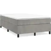 Syfax Estructura de cama con somier terciopelo gris claro 120x200 cm