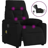 Syfax Sillón reclinable de masaje eléctrico tela