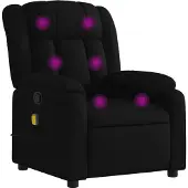 Syfax Sillón reclinable de masaje con tela negra