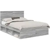 Syfax Estructura de cama con cabecera Gris Sonoma 140 x 200 cm