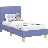 Syfax Estructura de cama para niños pequeños con cabecera Azul jeans