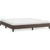 Syfax Estructura de cama sin colchón cuero sintético marrón 180x200cm