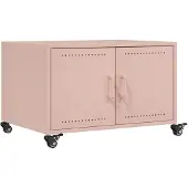 Syfax Mesa de centro acero rosa 68x50x43,5 cm