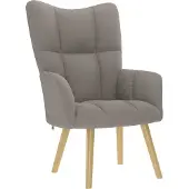 Syfax Sillón de relax de tela gris taupe
