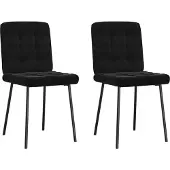 Syfax Sillas de comedor 2 unidades terciopelo negro