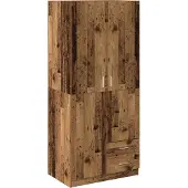 Syfax Armario de madera de ingeniería madera envejecida 80x52x180 cm