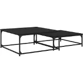 Syfax Mesa de Café 2 pcs Roble Negro Madera de ingeniería