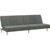 Syfax Sofá cama de tela gris oscuro