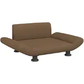 Syfax Cama para perros de tela marrón 70x45x28 cm