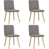 Syfax Sillas de comedor 4 unidades tela taupe