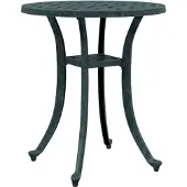 Syfax Mesa de jardín aluminio fundido verde Ø48x53 cm
