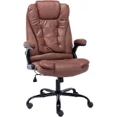 Syfax Silla de oficina de piel de ante sintética marrón