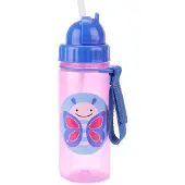 Skip Hop Botella Con Pajita Zoo Mariposa
