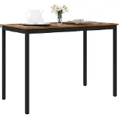 Syfax Mesa de barra de pie Madera de ingeniería Rectangular