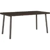 Syfax Mesa centro jardín rectangular marrón 80x40x37 cm