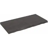 Syfax Encimera de baño madera tratada marrón oscuro 120x60x(2-6) cm