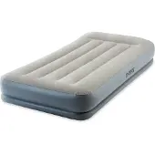 Intex Colchón de altura media, individual, rectangular, para uso interior, con bomba de aire integrada
