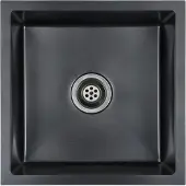 Syfax Fregadero de cocina hecho a mano acero inoxidable negro