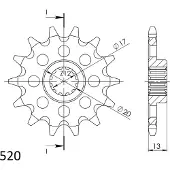 Supersprox Piñón Delantero Tm 520x13 Cst125x13