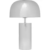 Kare Lámpara de mesa Loungy, cromada, acero, altura 38 cm