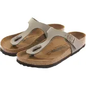 Birkenstock para hombre. 43391 Sandalias Gizeh Birko-Flor (Ajuste Regular) gris (39), Plano, Ninguno, Casual, outlet 2026.
