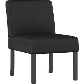 vidaXL Silla tapizada negra, marca