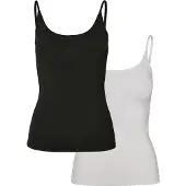Urban Classics Top negro / blanco