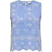 JDY Blusa 'JDYMarina' azul paloma / blanco