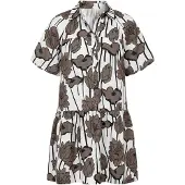 Imily Bela Vestido camisero chocolate / negro / offwhite