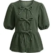Imily Bela Blusa verde oscuro
