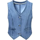 Imily Bela Chaleco azul claro