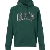 Gap Sudadera verde oscuro / blanco