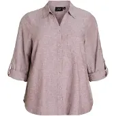 Zizzi Blusa 'VLina' marrón