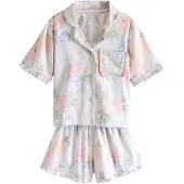 Next Pijama ecru / azul / verde claro / rosa claro