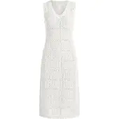 Imily Bela Vestido de punto blanco
