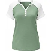 Imily Bela Camiseta verde pastel / blanco