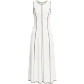 Imily Bela Vestido marrón / blanco