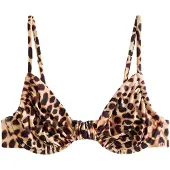 Next Top de bikini capuchino / marrón oscuro