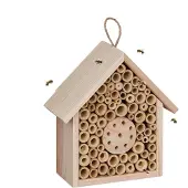 Northix Hotel para abejas hecho de madera sin tratar
