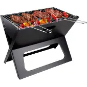 Huismerk Barbacoa portátil de carbón, plegable