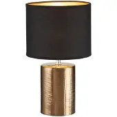 FISCHER&HONSEL GMBH Lámpara de mesa Bronz, cilíndrica, negro/bronce