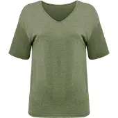 Imily Bela Camiseta verde moteado
